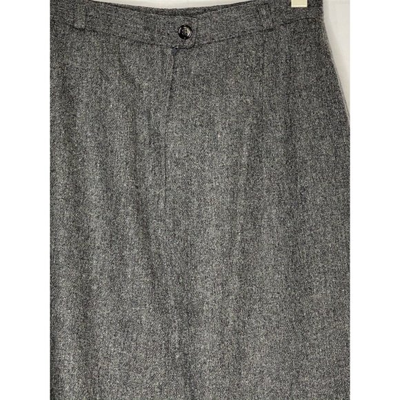 Vintage Koret size 10 100% Wool Union Label Gray A Line Knee Length Lined Skirt - Picture 4 of 10
